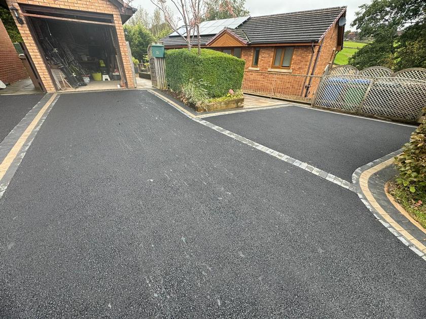 rochdale tarmac double driveways block paved surround 24