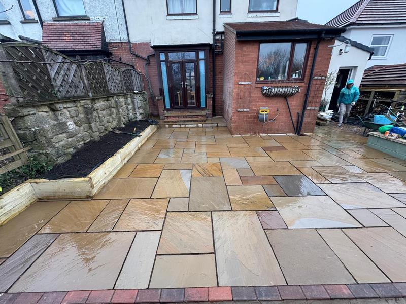 indian sandstone patio sleeper beds brindle paving todmorden 04